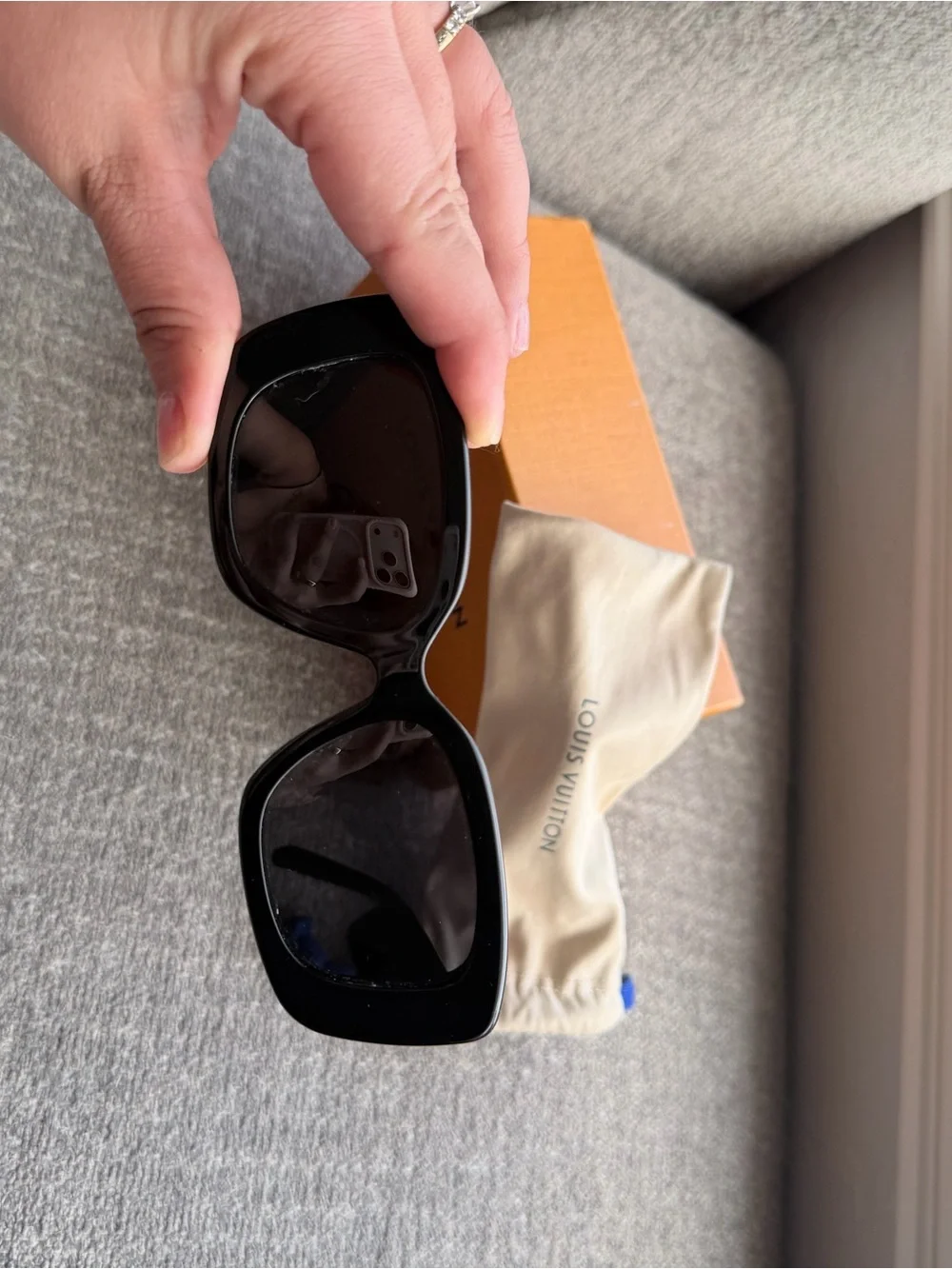 Louis Vuitton Black Square Sunglasses